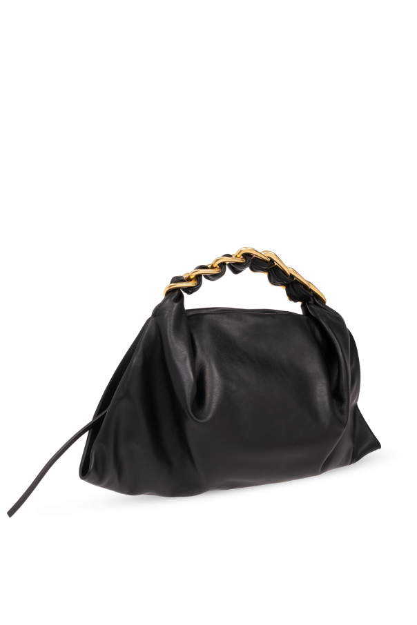 Burberry Black leather medium Swan handbag (8088984 A1189)